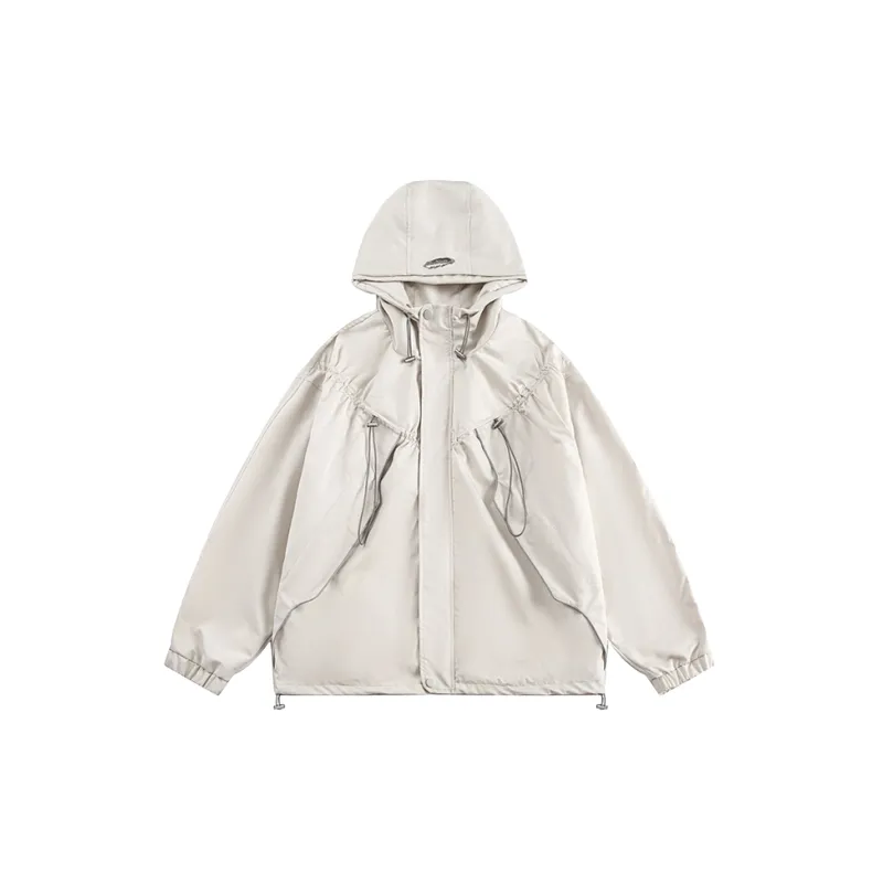 Sporty Loose Blended Synthetic Fabrics Outdoor Jacket-0