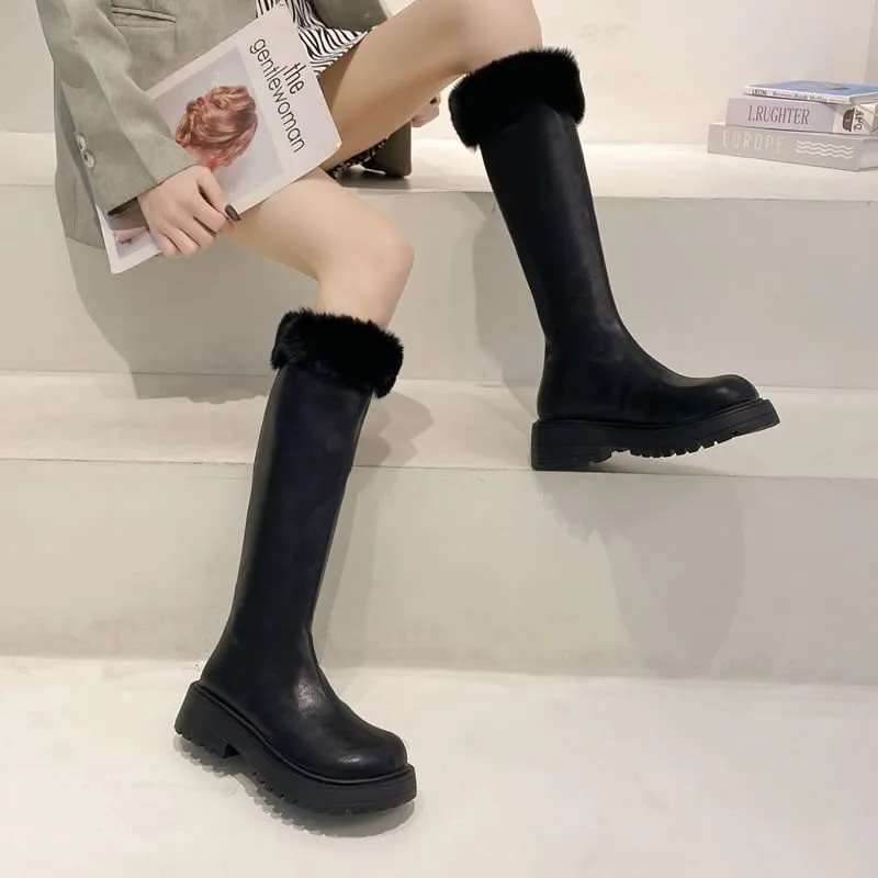 Fashionable Warming Knee High Boots-2