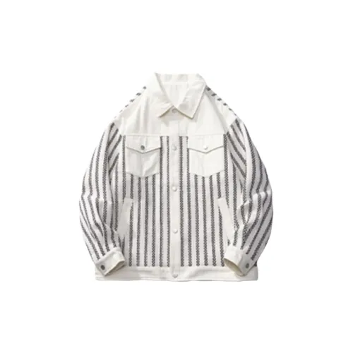 Retro Striped Stitching Jacket