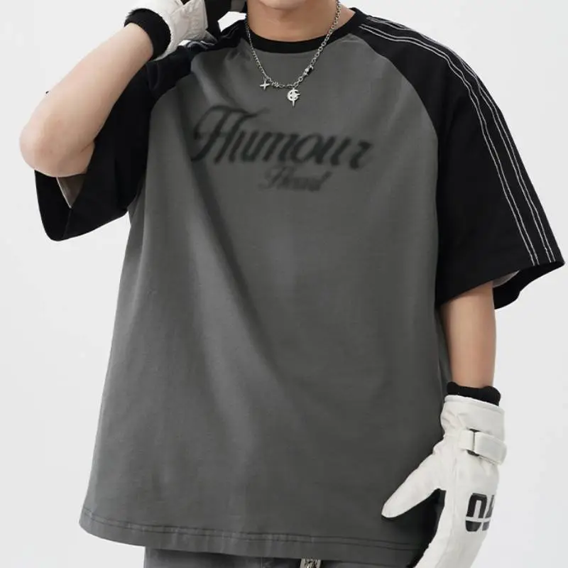 Casual Letter 100% Cotton T Shirt-13