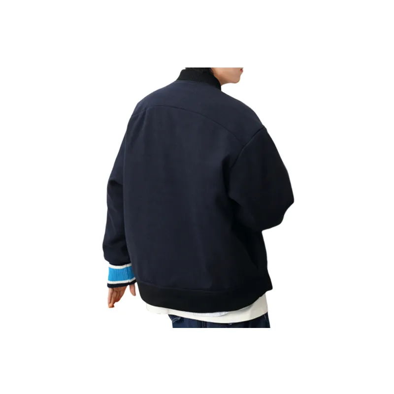 Retro Loose Thickened Printed Baseball Suit-2