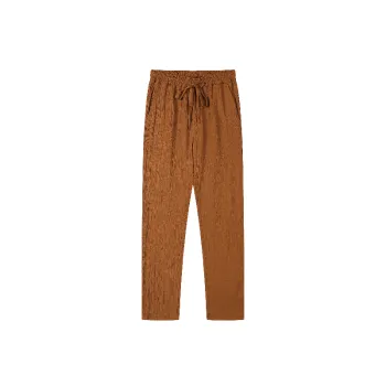 Loose Plain Linen Casual Pants