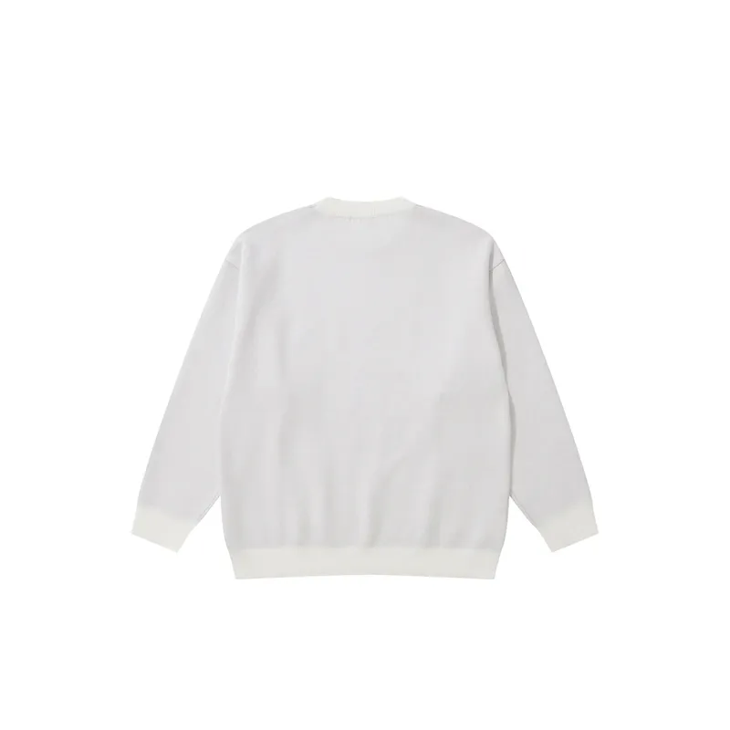 Vintage Figure Jacquard High Street Hip Hop Loose Sweater-1