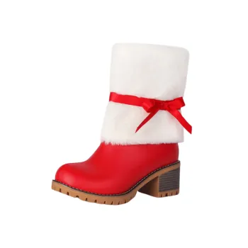 Funky Christmas Mid Calf Boots