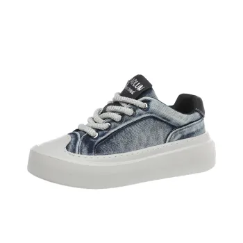 Canvas Niche Trendy Denim Thick Sole Sneakers