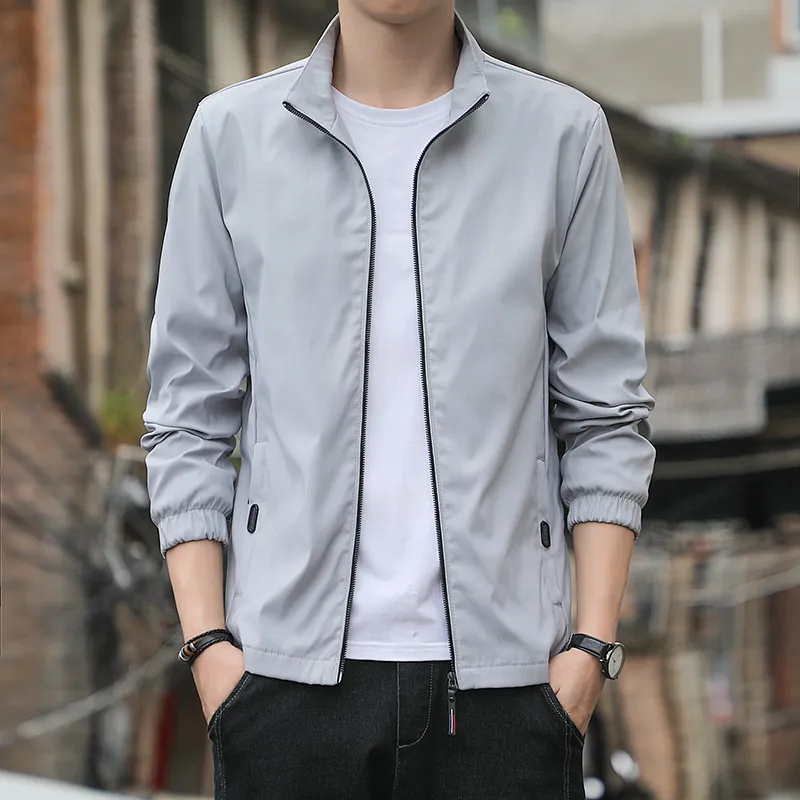 Casual Simple Blended Synthetic Fabrics Jacket-5
