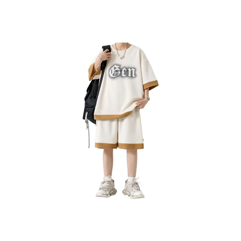 Quick Drying Short Sleeved Retro Suit-4