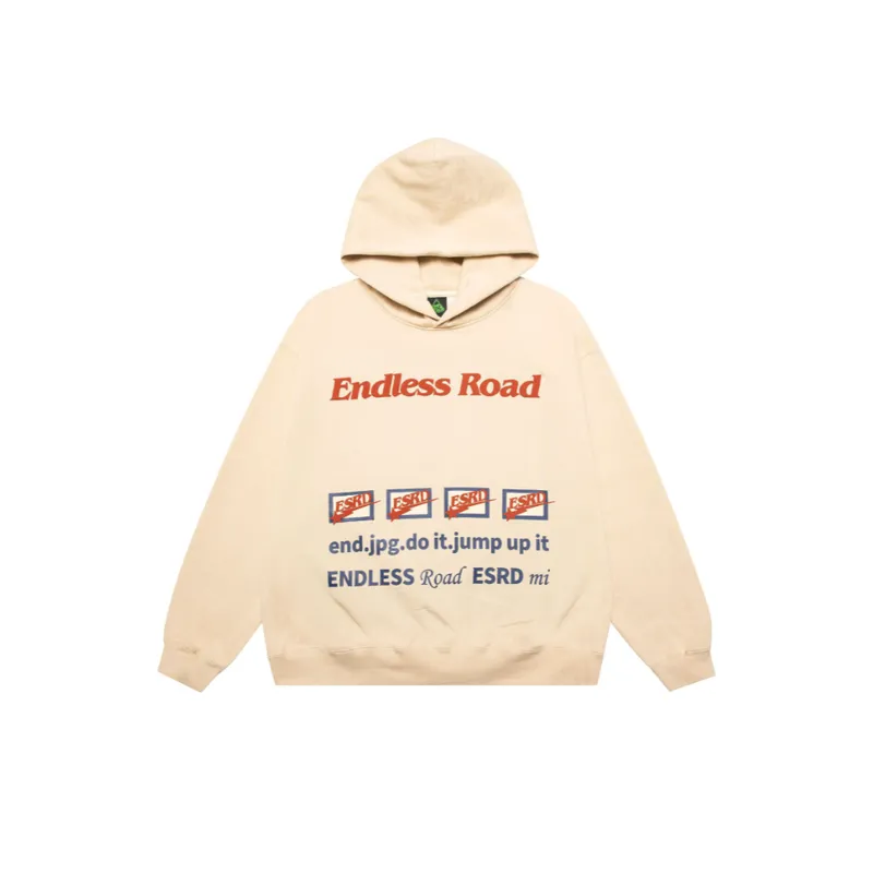 Maillard Front and Back Printed Hooded Fleece Sweater-2