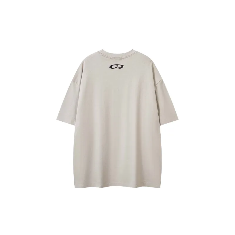 Cartoon Loose Cotton Blended Fabric T Shirt-1