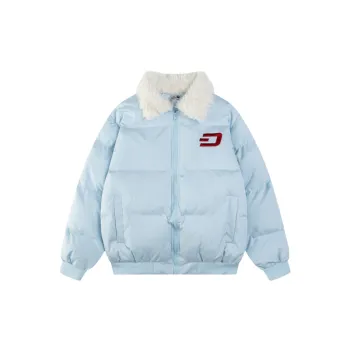 Basics Loose Blended Synthetic Fabrics Quilted Jacket