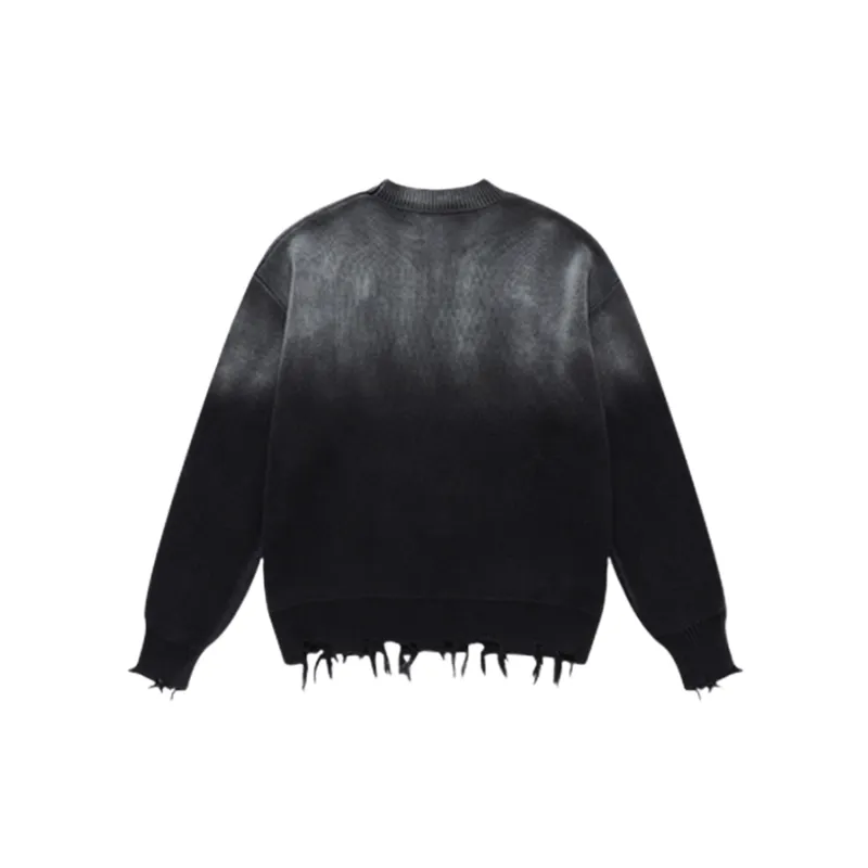 Retro Washed Crewneck Gradient Knit-7