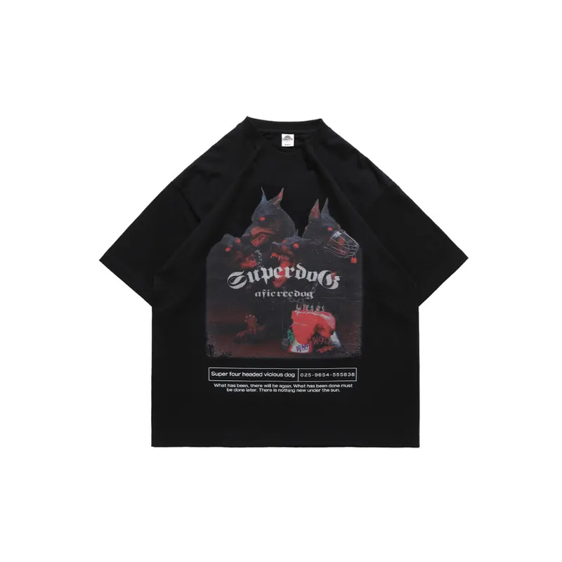 Trendy Doberman Print T Shirt-0