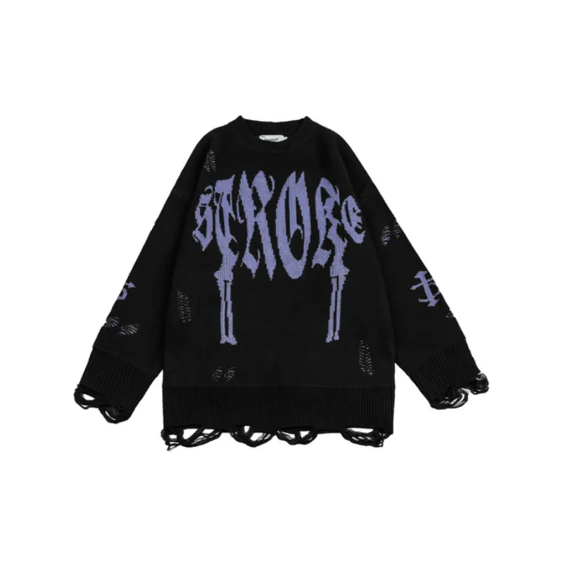 Ripped Design Knitwear-0