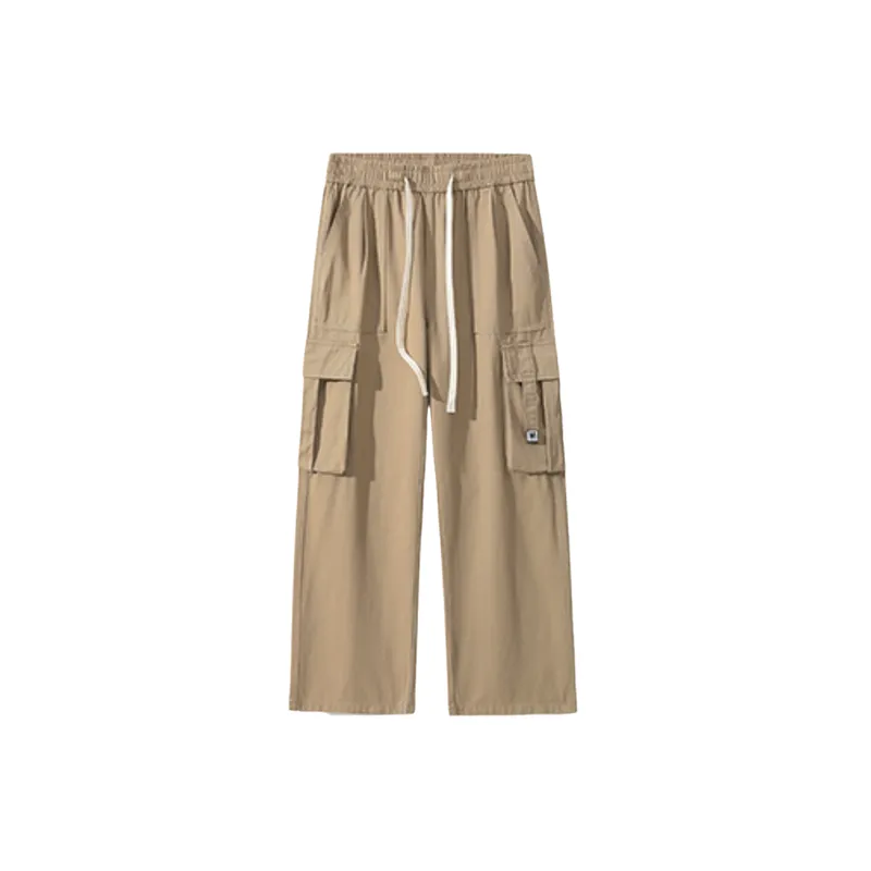 Loose Casual Cotton Cargo Pants-4