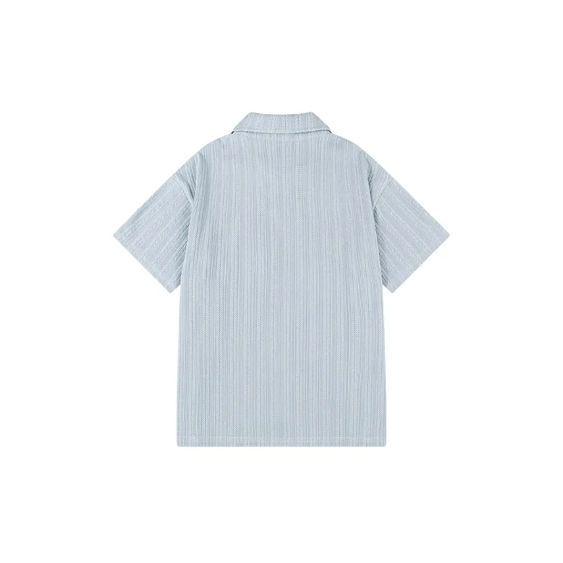Basics Loose Blended Synthetic Fabrics T Shirt-1