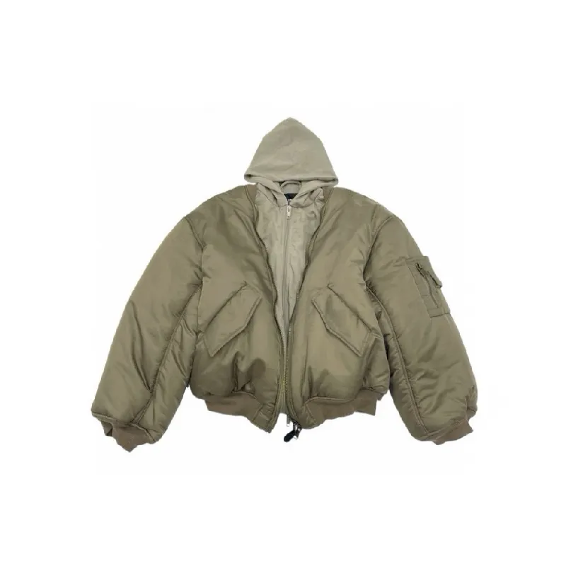 Fashionable Zipper Loose Quilted Jacket-0
