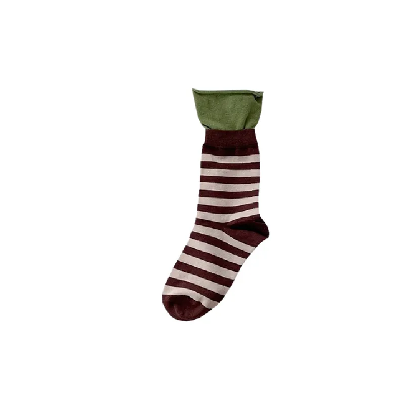 Basics Simple Polyester Mid Calf Sock-5