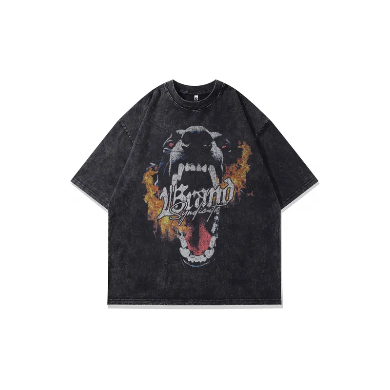 Hip Hop Doberman Dog Retro T shirt