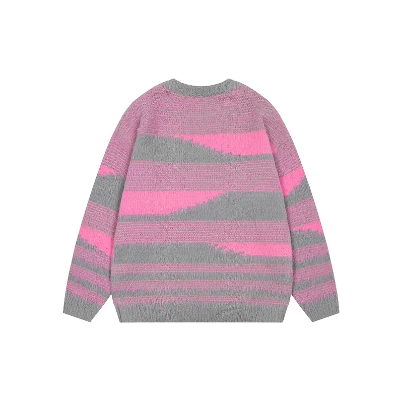 Retro Striped Nylon Sweater-3