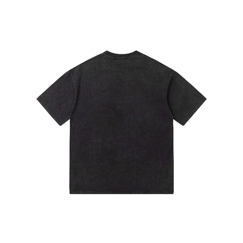 Retro Washed 100% Cotton T Shirt-3