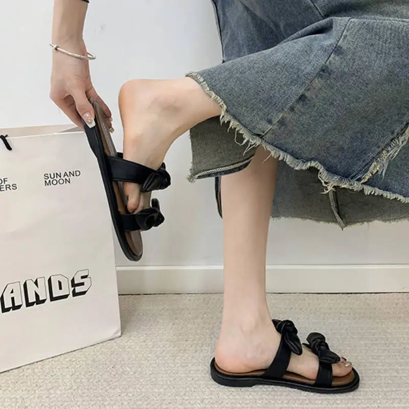 Fashionable Bow Beach Sandals-8