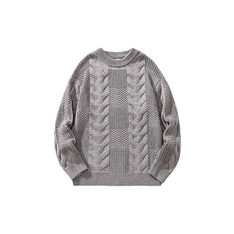 Retro Loose Cotton Sweater-0