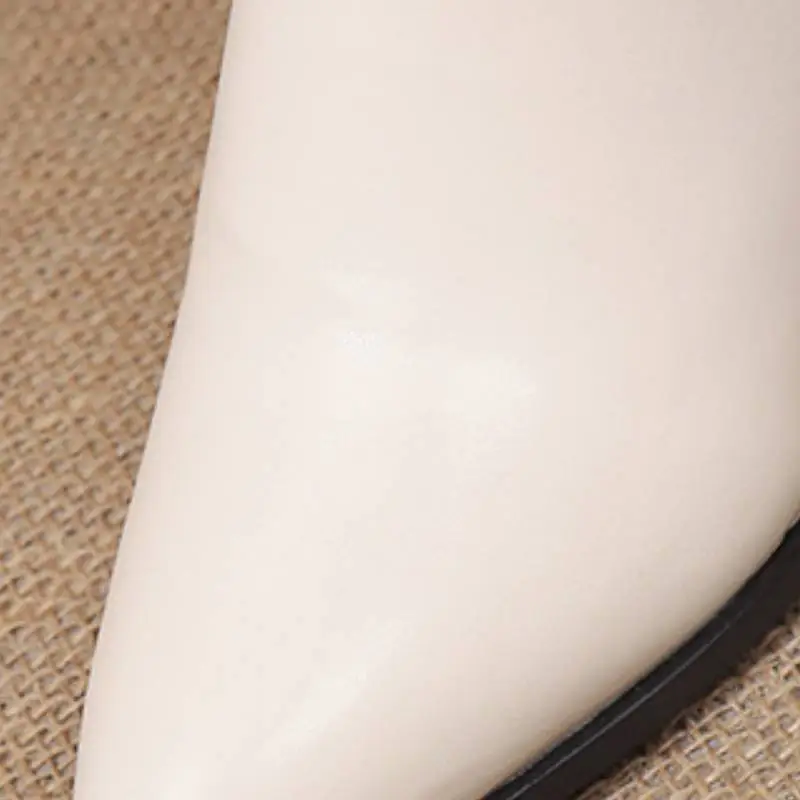Simple Retro Mid Calf Boots-4