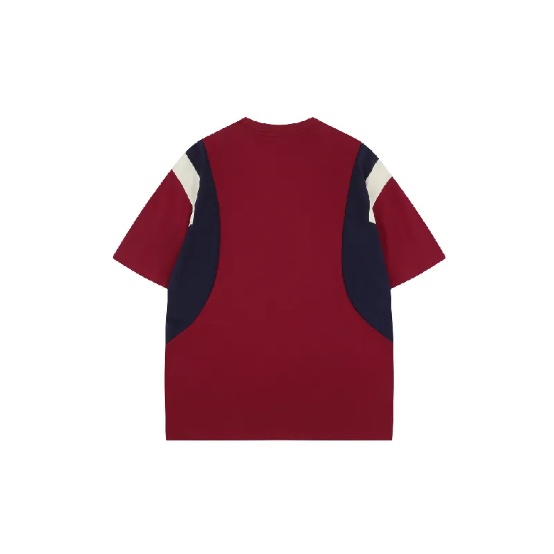 Casual Contrast Color Cotton T Shirt Unisex-1