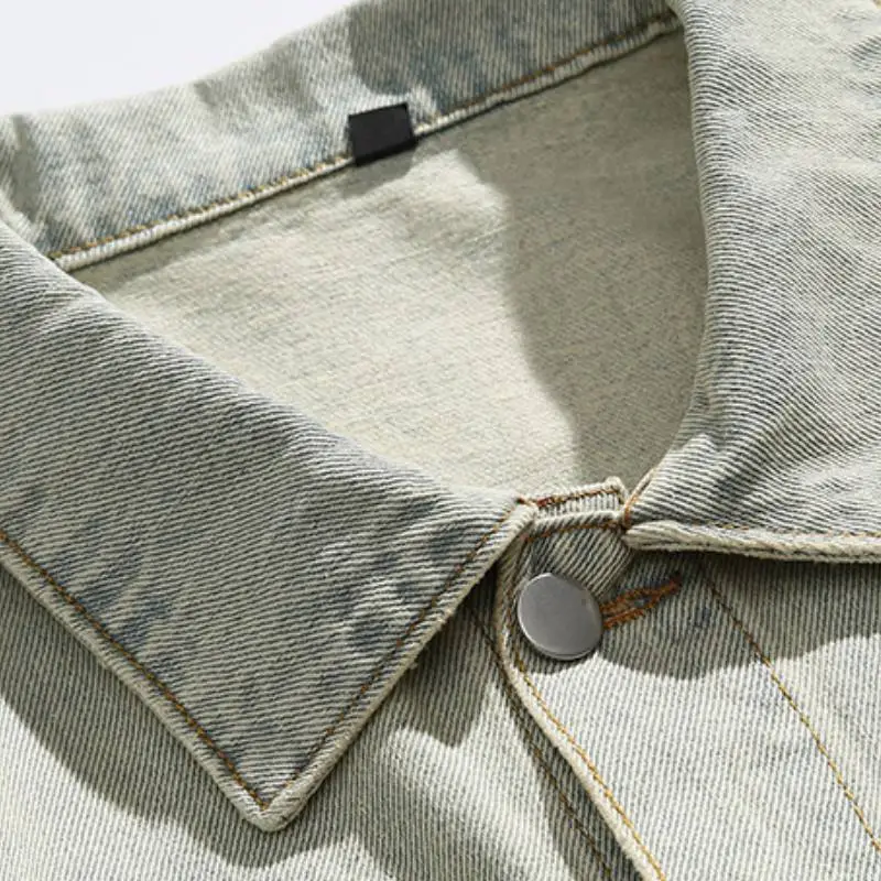 Street Retro Cotton Blended Fabric Jacket-3