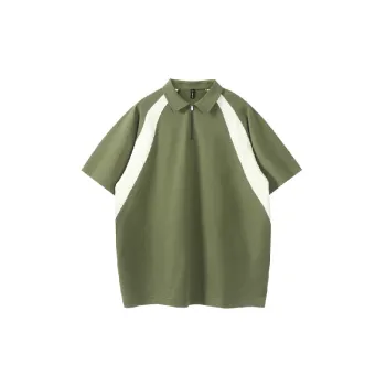 Retro Loose Cotton Blended Fabric Polo Unisex
