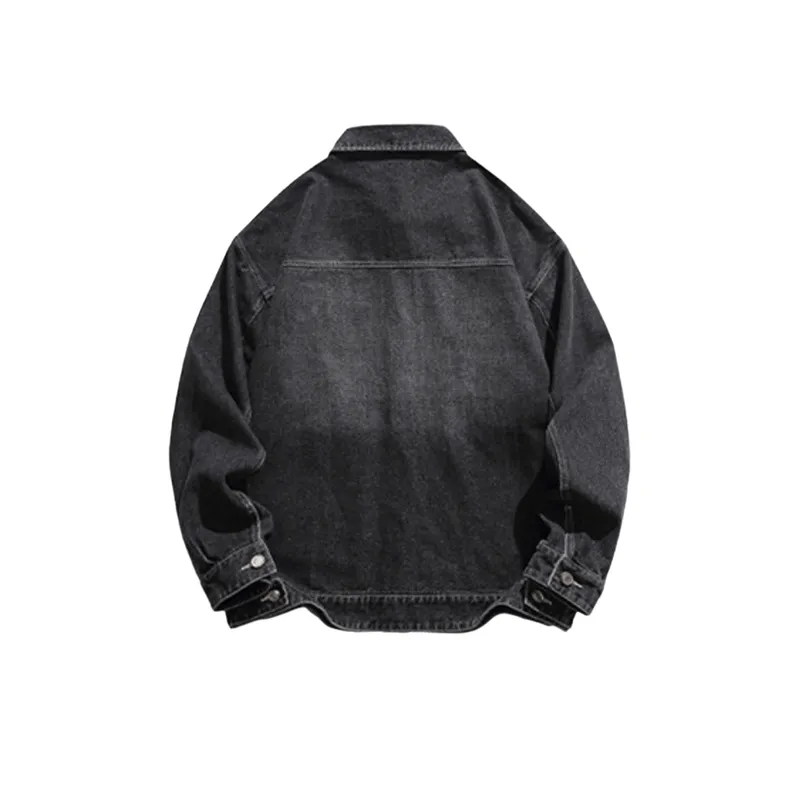 Trendy Brand Vintage Washed Denim Jacket-6