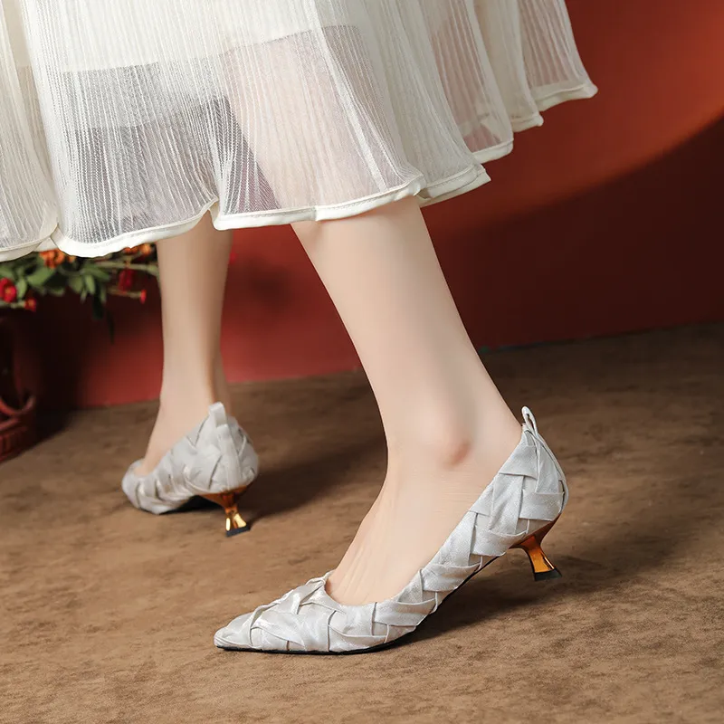Glamorous Plain High Heels-1