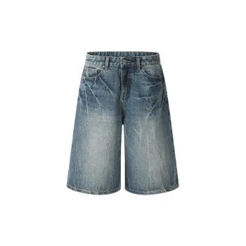 Casual Plain Denim Shorts