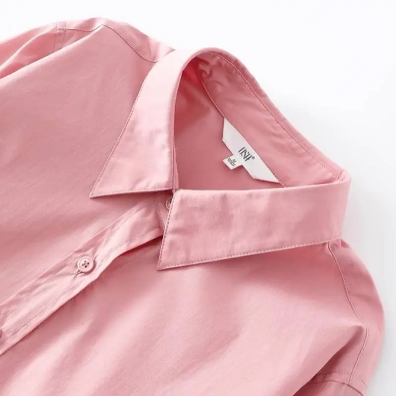 Simple Plain Rayon Shirt Women-4