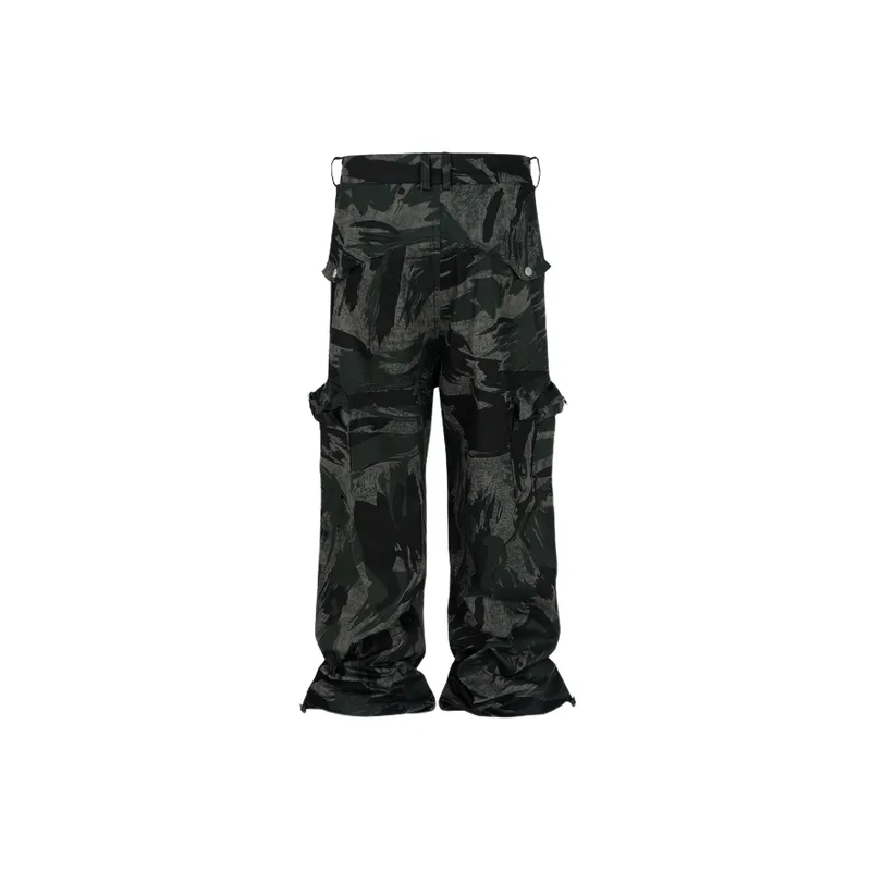 Fashionable Straight Leg Cargo Pants-1