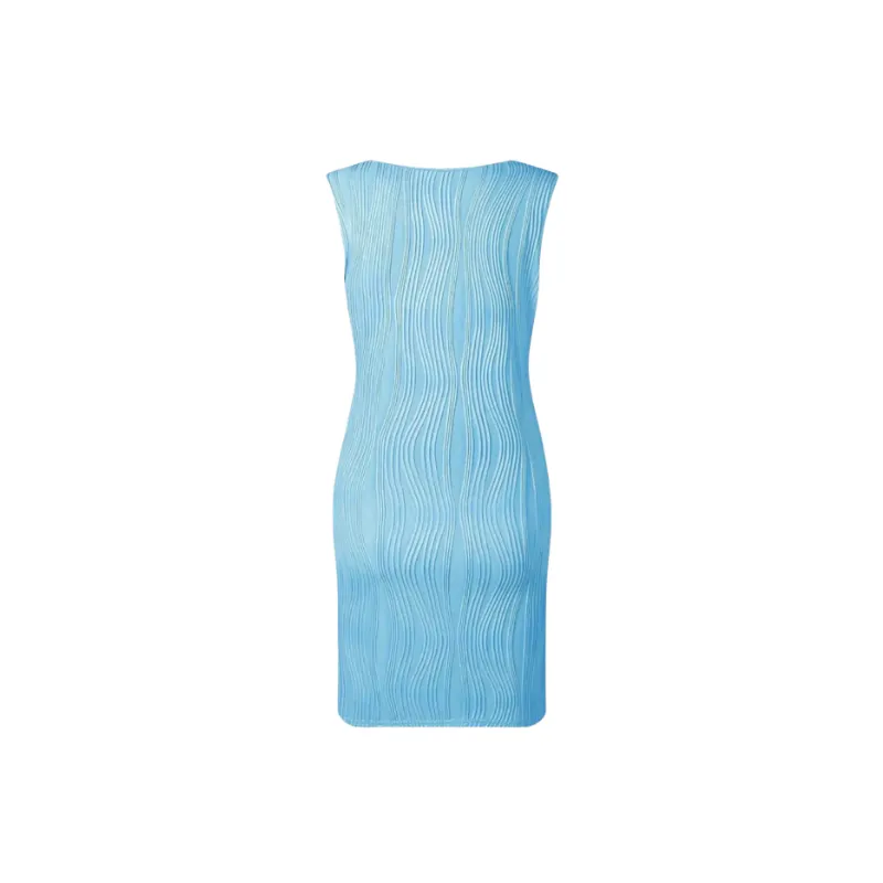 Simple Plain Polyester Dress Women-5