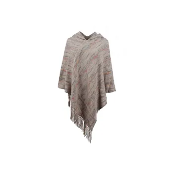 Elegant Striped Fringe Shawl