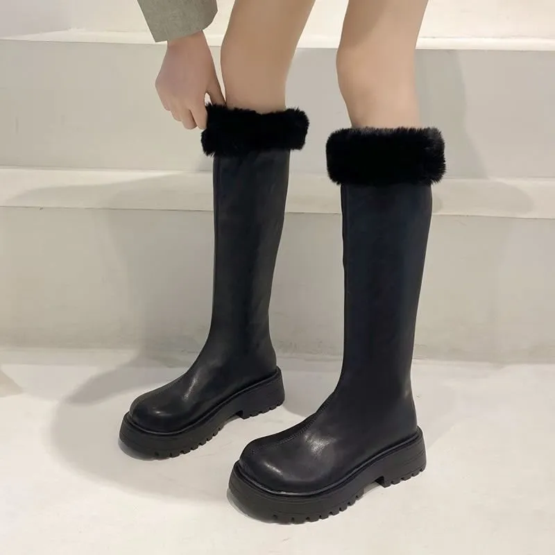 Fashionable Warming Knee High Boots-1