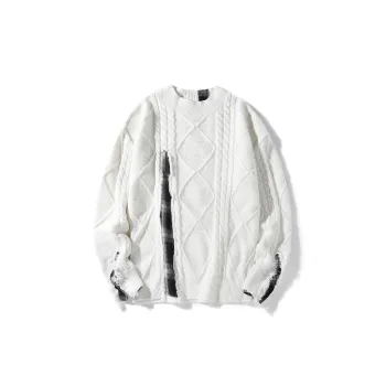 Retro Casual Loose Ripped Sweater