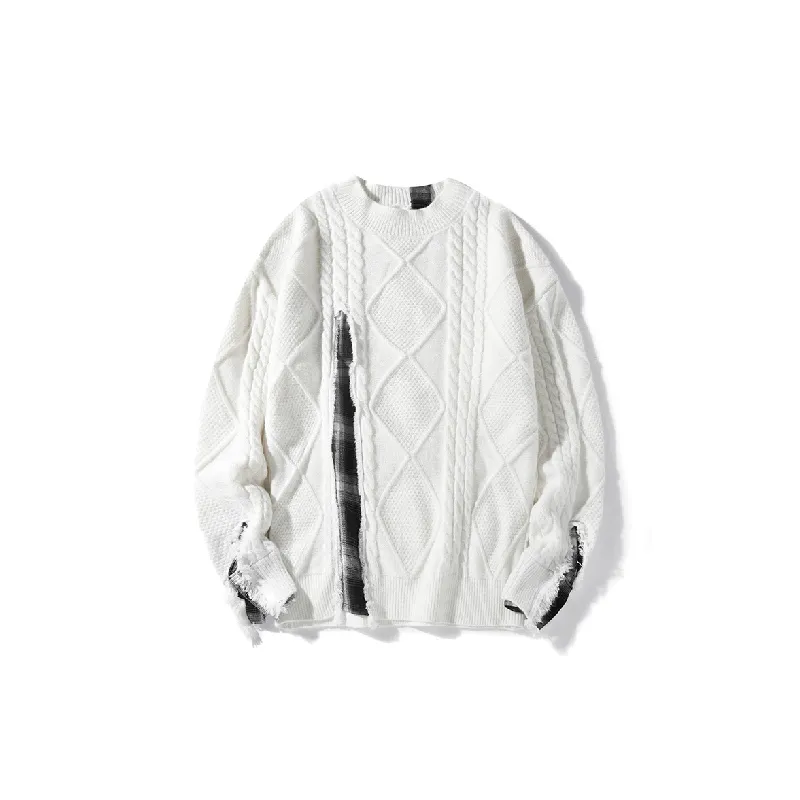 Retro Casual Loose Ripped Sweater-2