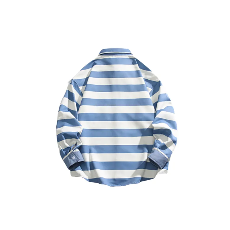 Casual Striped Acrylic Fibres Shirt-5