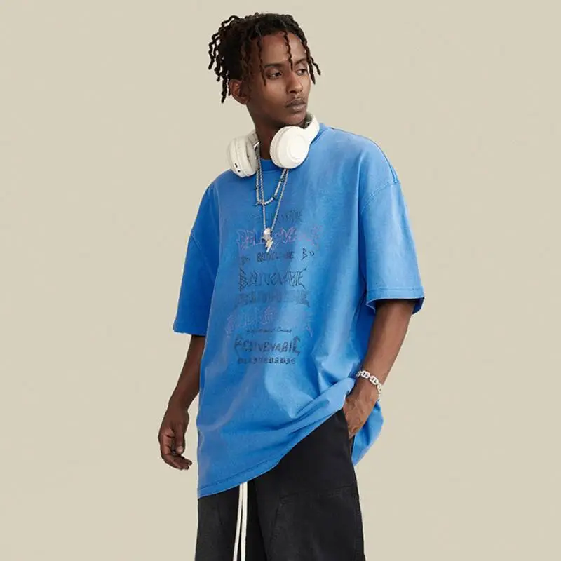Retro Loose 100% Cotton T Shirt Unisex-10