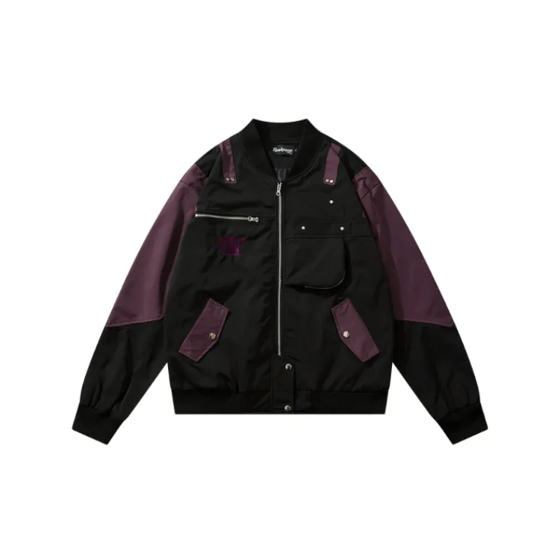 Baseball Multi zipper Fashion Jacket-4
