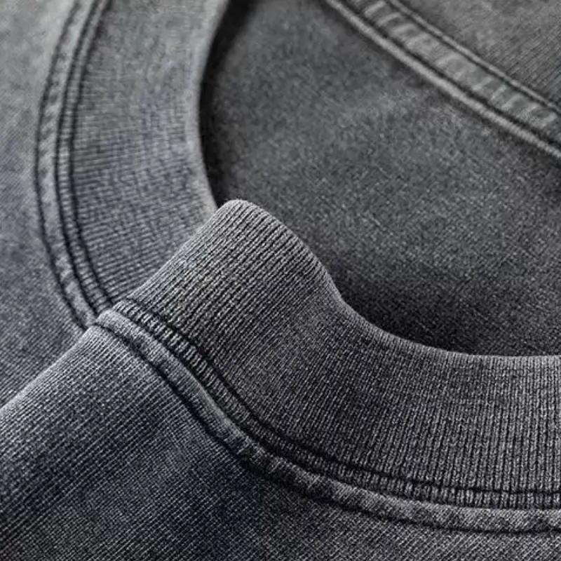 Retro Loose Washed Cotton T Shirt-2