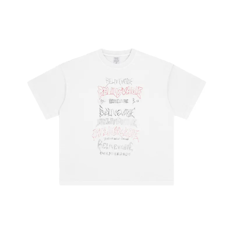 Retro Loose 100% Cotton T Shirt Unisex-0
