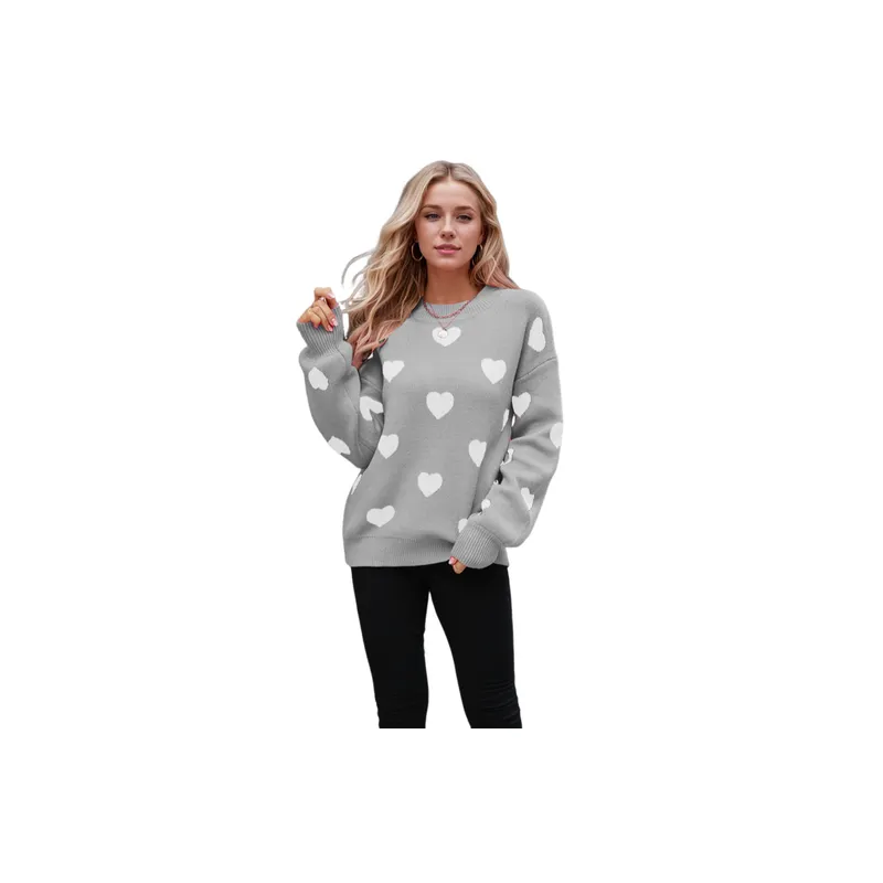 Casual Loose Knitted Fabric Sweater Women-2