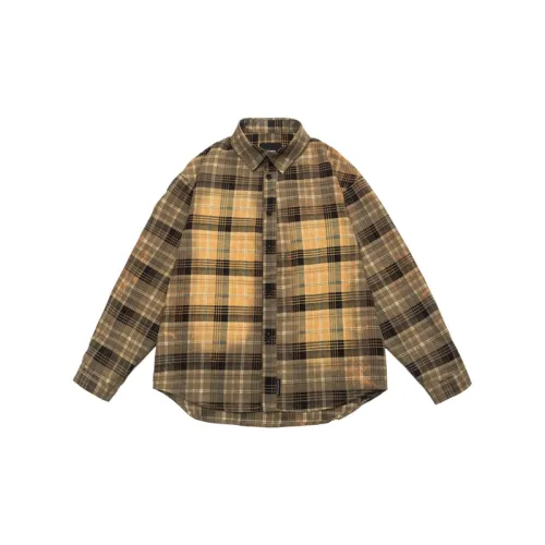 Washed Old Long Sleeve Plaid Shirt