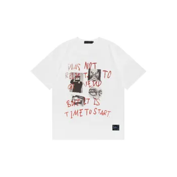 Retro Letter 100% Cotton T Shirt