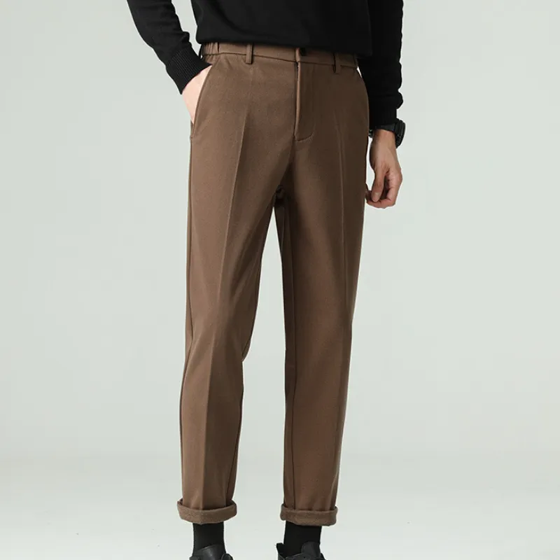 Casual Business Woolen Fabric Suit Trousers-1
