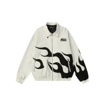 Street Contrast Color Work Jacket